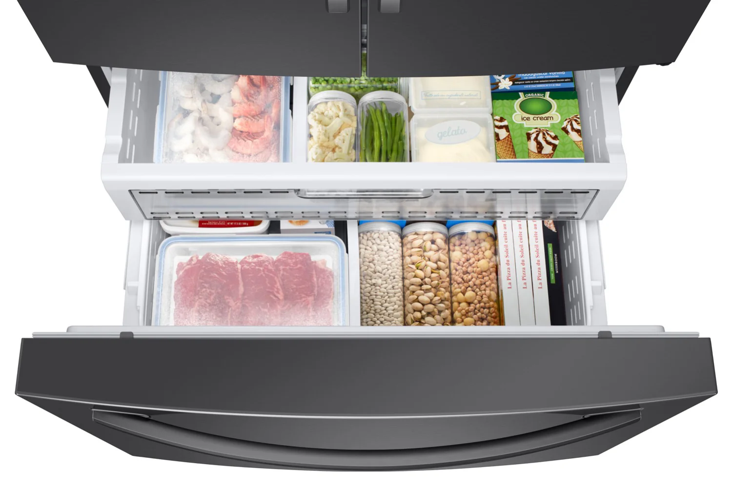 Samsung Black Stainless Steel Counter Depth French Door Refrigerator (22.6 Cu.Ft) - RF23R6201SG/AA - Image 7