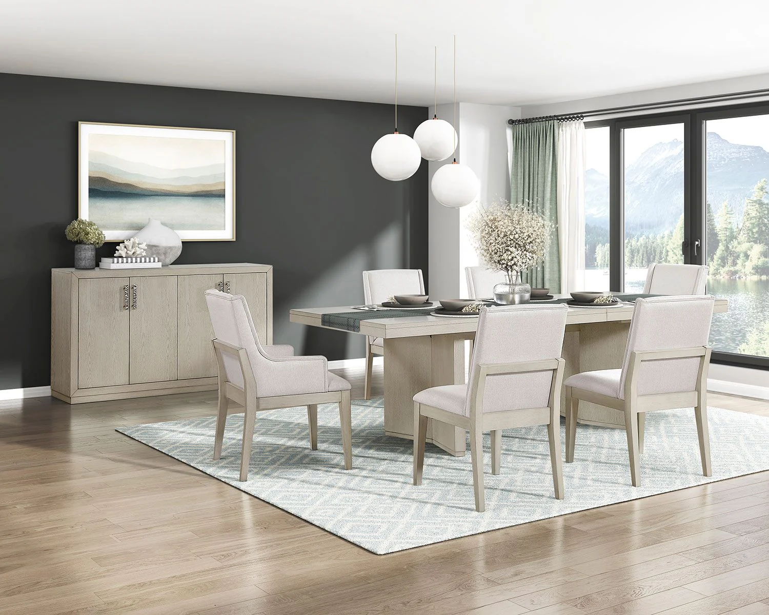 Savona 7-Piece Extendable Dining Set - Antique White - Image 2