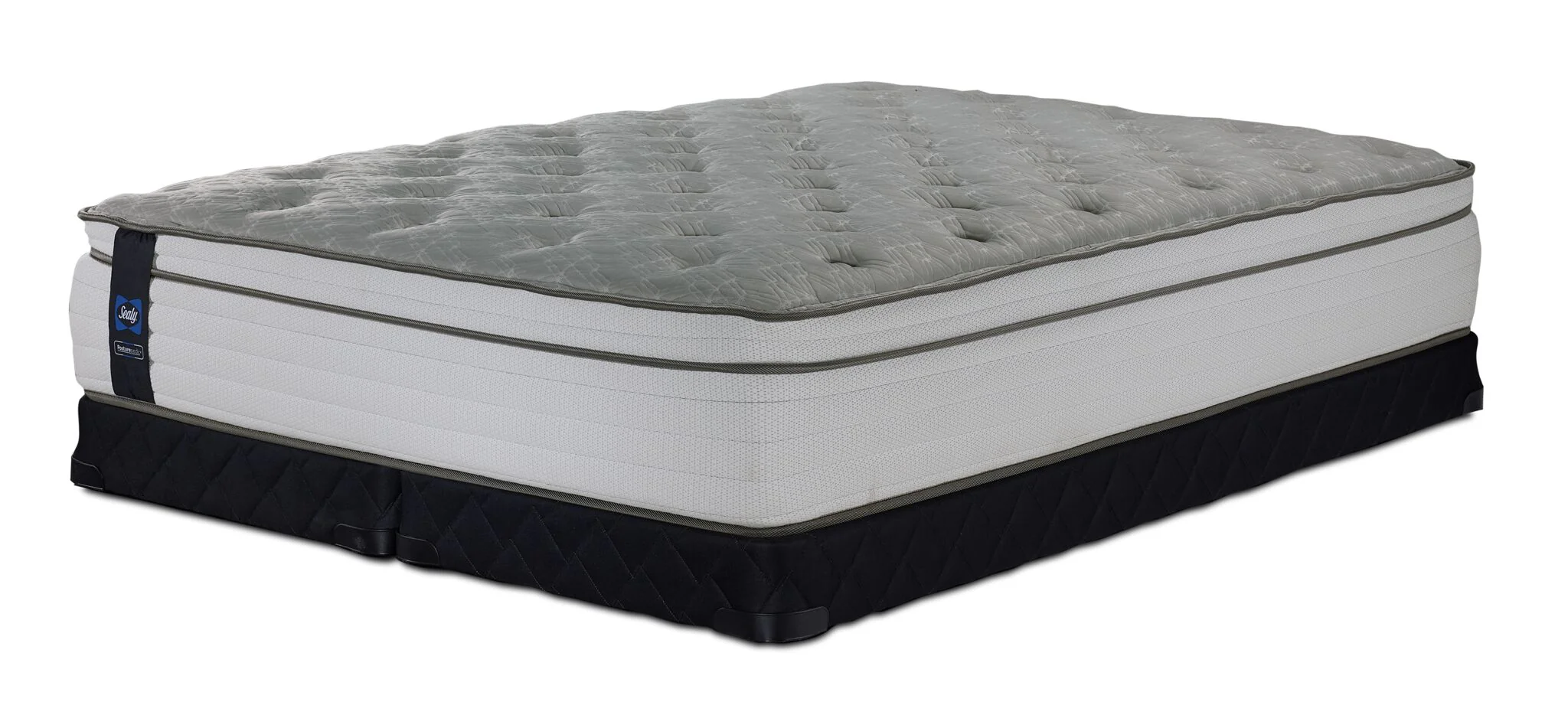 Sealy Posturepedic® Correct Comfort 4 Firm Eurotop Queen Mattress and Low Profile Split Boxspring Set