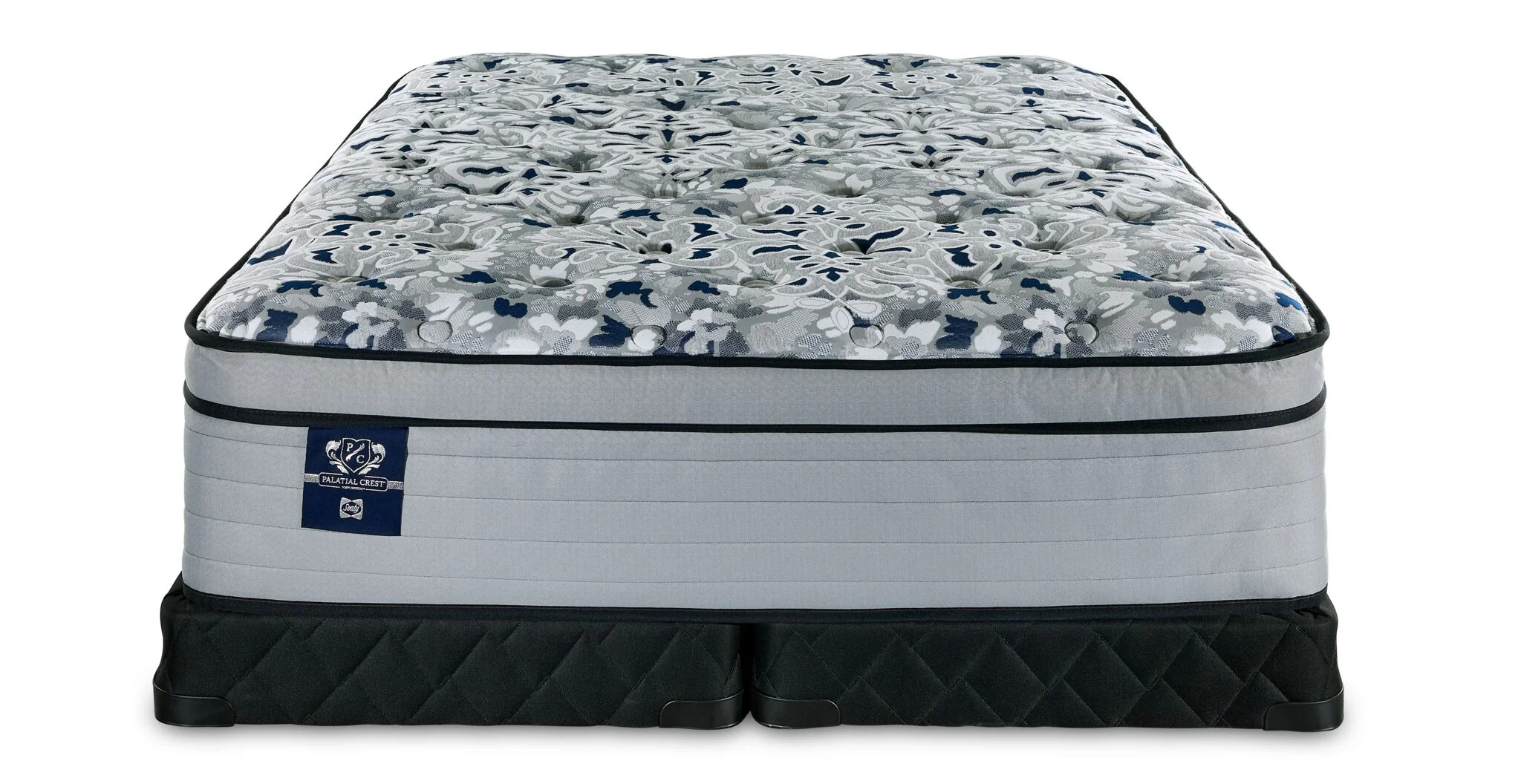 Sealy Posturepedic® Palatial Crest® Kamden II Firm Eurotop Queen Mattress and Low Profile Split Boxspring Set - Image 2