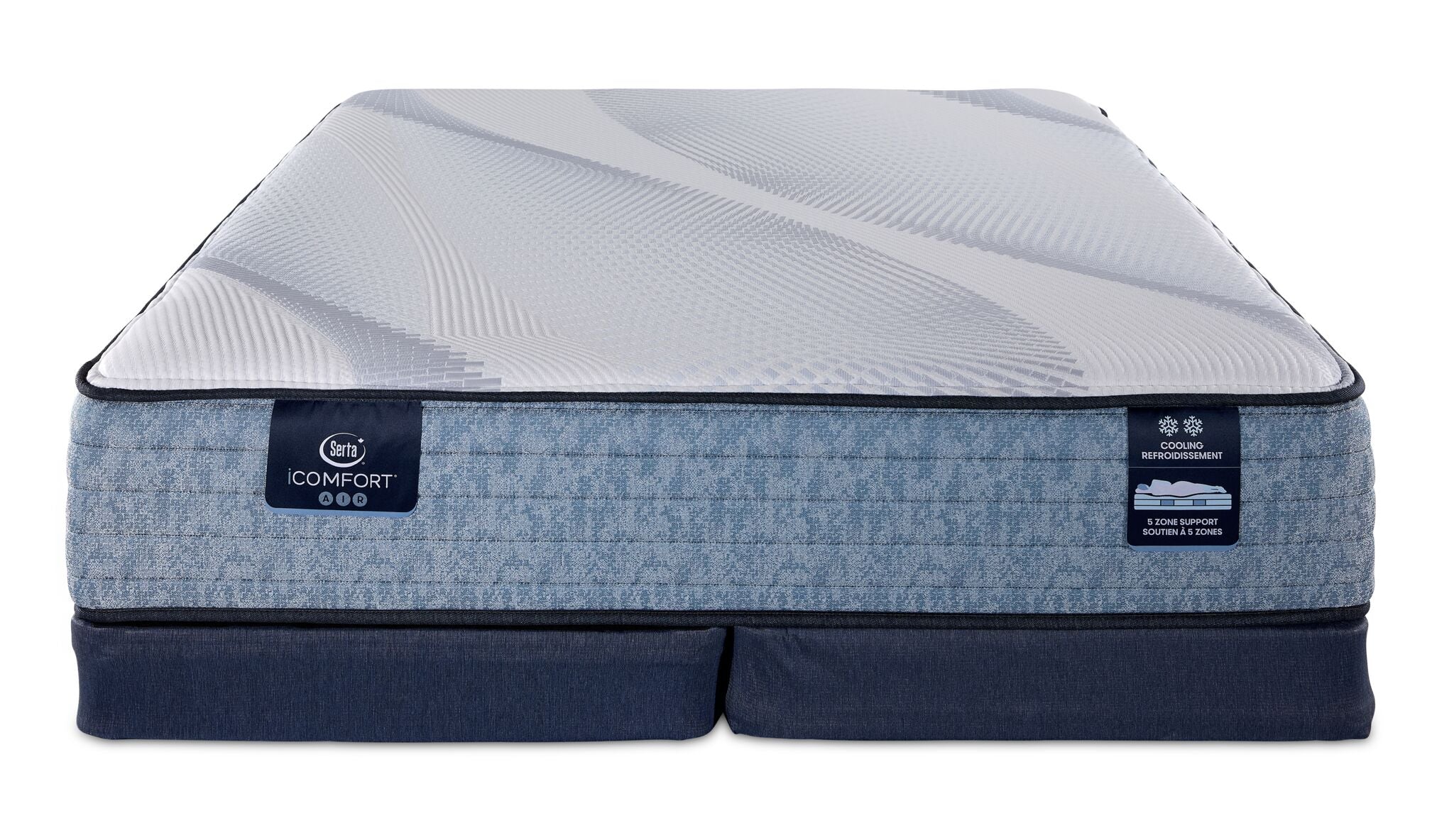 Serta iComfort® AIR 1 Firm 11.5" Queen Mattress and Low Profile Split Boxspring Set - Image 2
