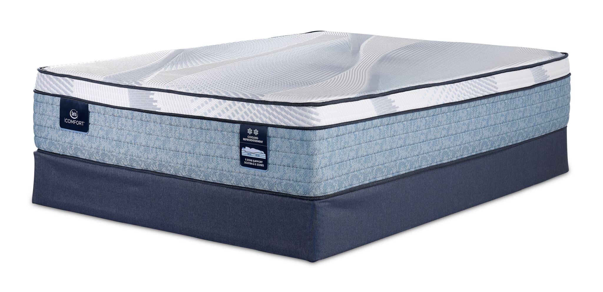 Serta iComfort® AIR 3 Medium Euro Top 13" Full Mattress and Boxspring Set