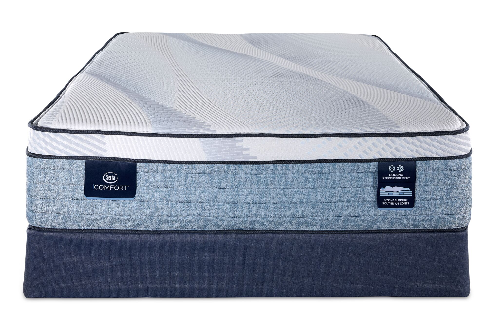 Serta iComfort® AIR 3 Medium Euro Top 13" Queen Mattress and Boxspring Set - Image 2