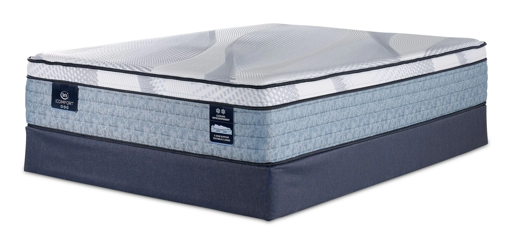 Serta iComfort® AIR 4 Plush Euro Top 14" Queen Mattress and Boxspring Set