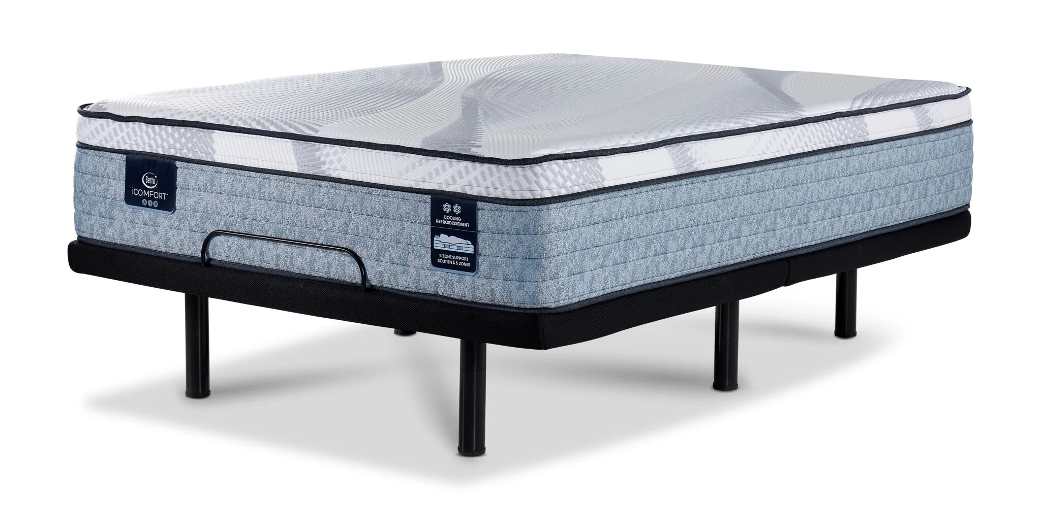 Serta iComfort® AIR 4 Plush Euro Top 14" Queen Mattress and L2 Motion Pro Adjustable Base - Image 2