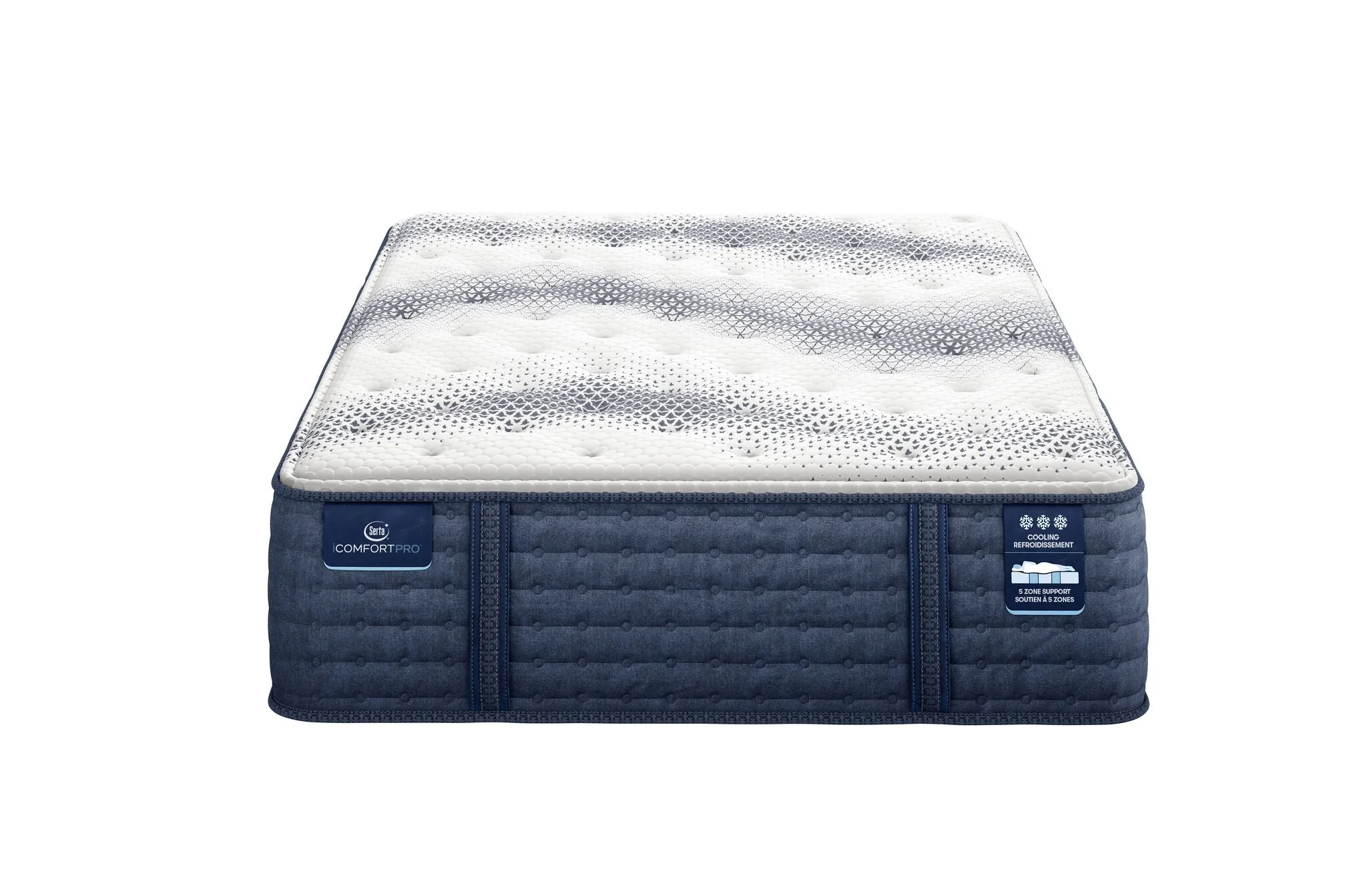 Serta iComfort PRO Tropea Tight Top Plush King Mattress and Low Profile Split Boxspring Set - Image 2