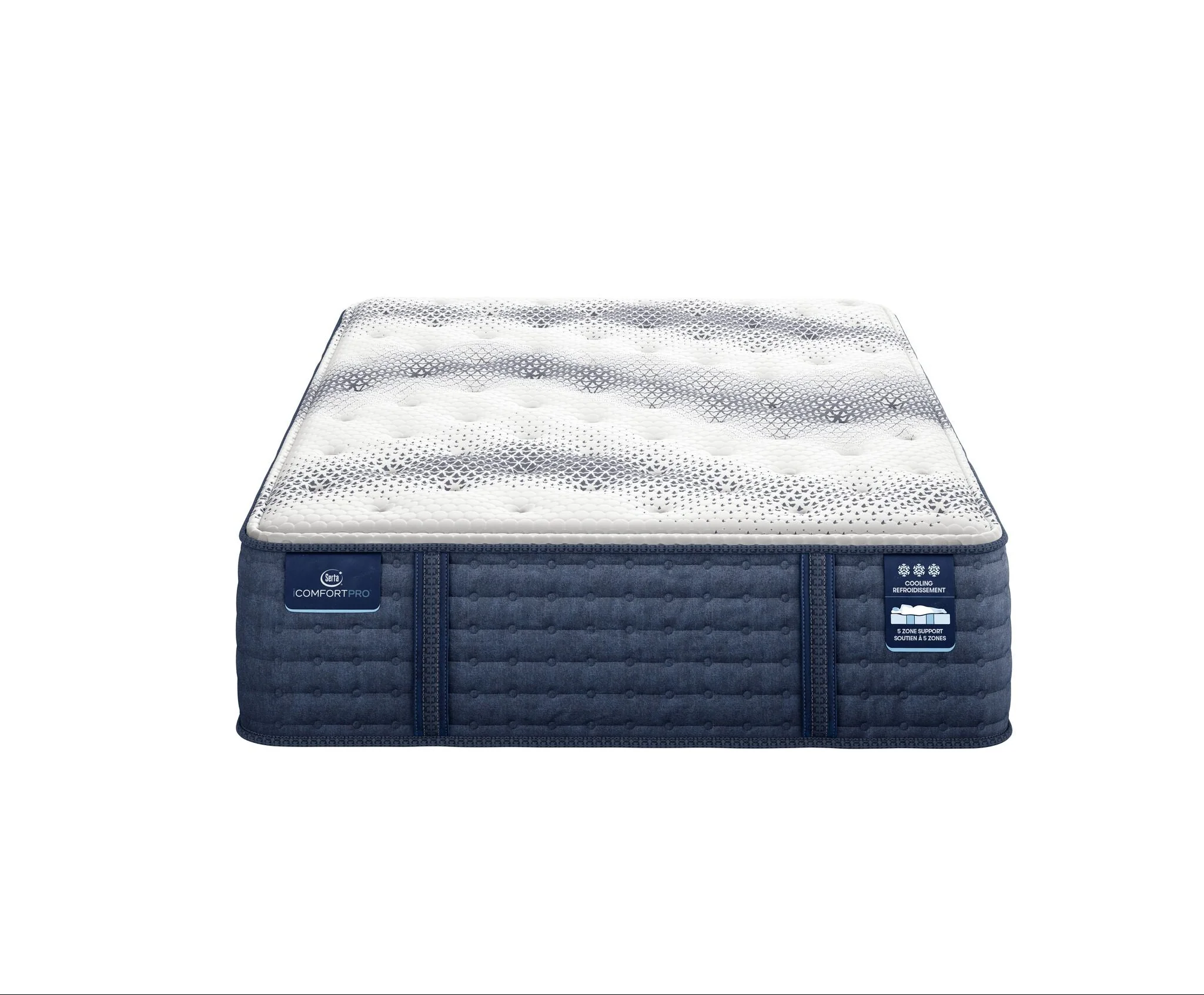 Serta iComfort PRO Tropea Tight Top Plush Queen Mattress and Low Profile Split Boxspring Set - Image 2