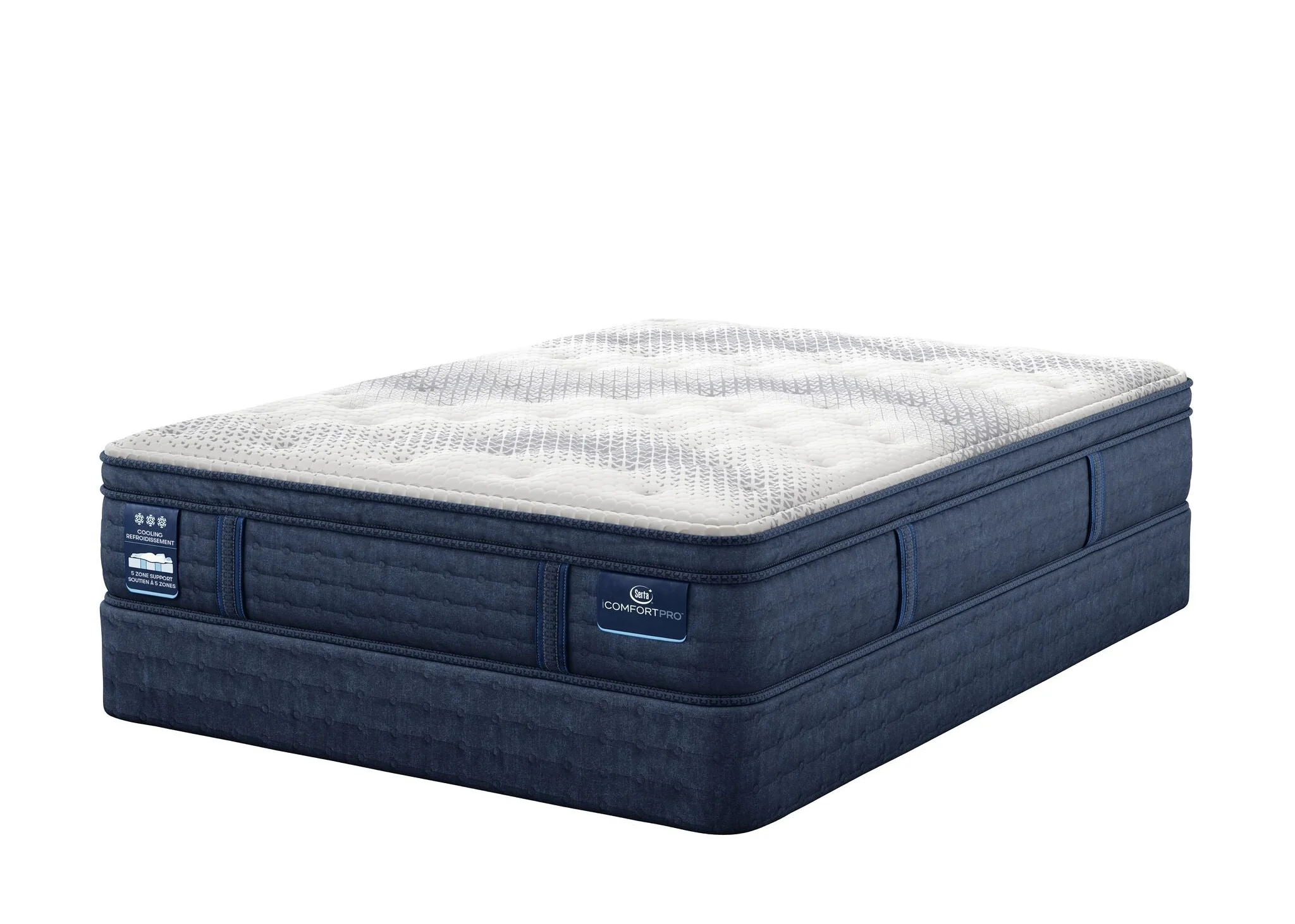 Serta iComfort PRO Whitby Plush Queen Mattress and Split Boxspring Set
