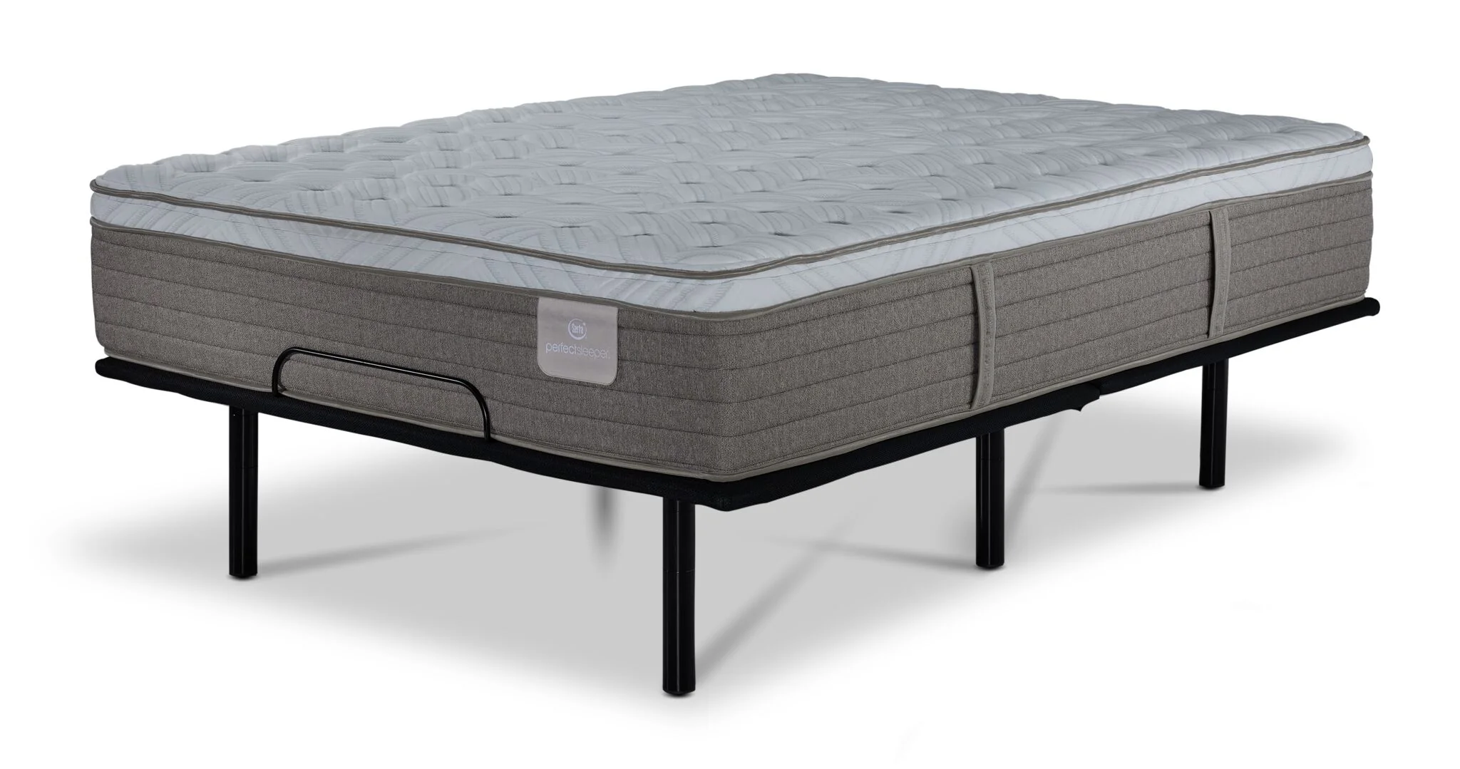 Serta® Perfect Sleeper Provence Firm Eurotop Queen Mattress and L2 Pro Motion Adjustable Base - Image 2