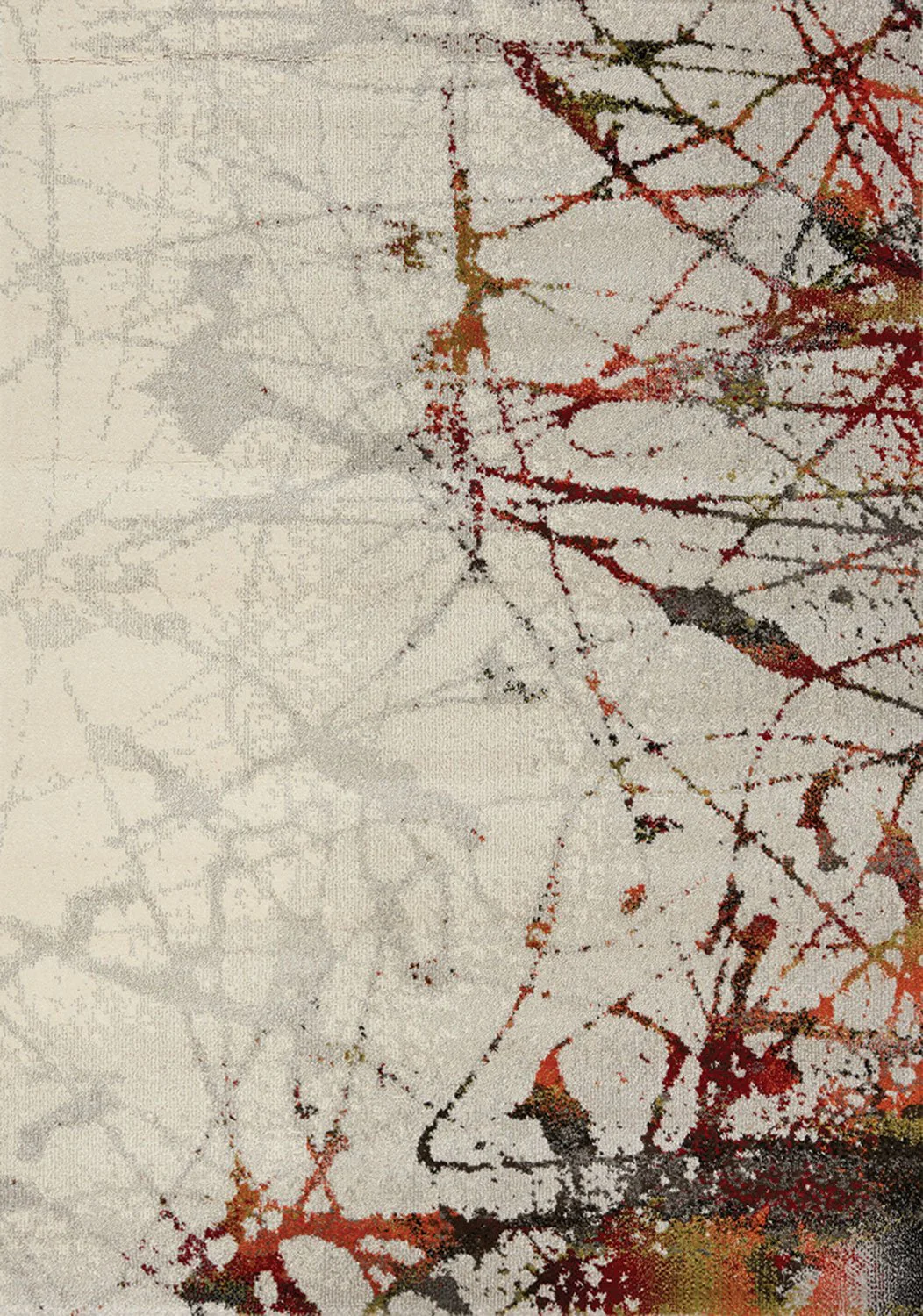 Splatter 5' x 8' Area Rug - Cream and Black