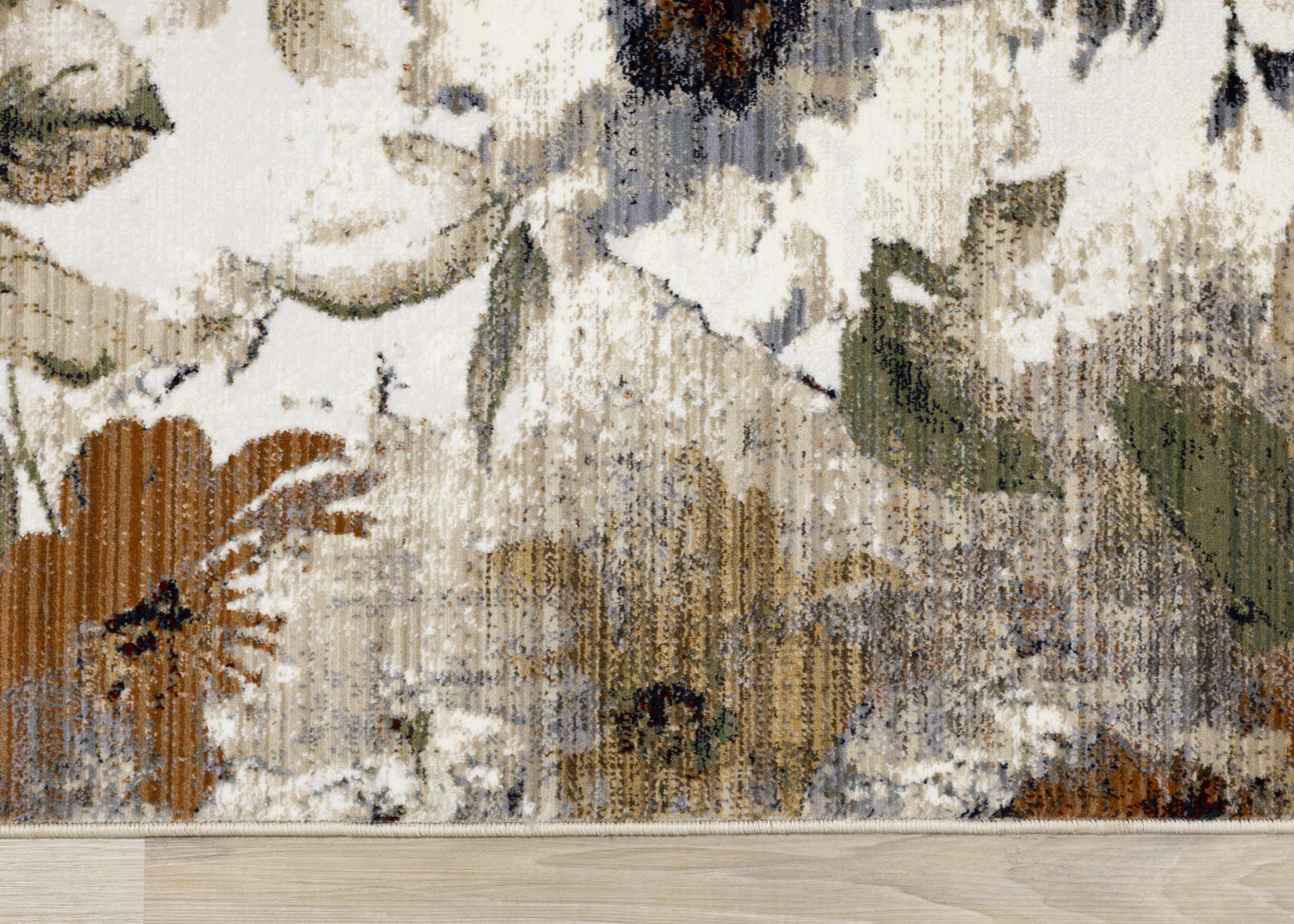 Sterling Contemporary Floral Area Rug - 5' X 8' - Cream/Green/Rust - Image 9