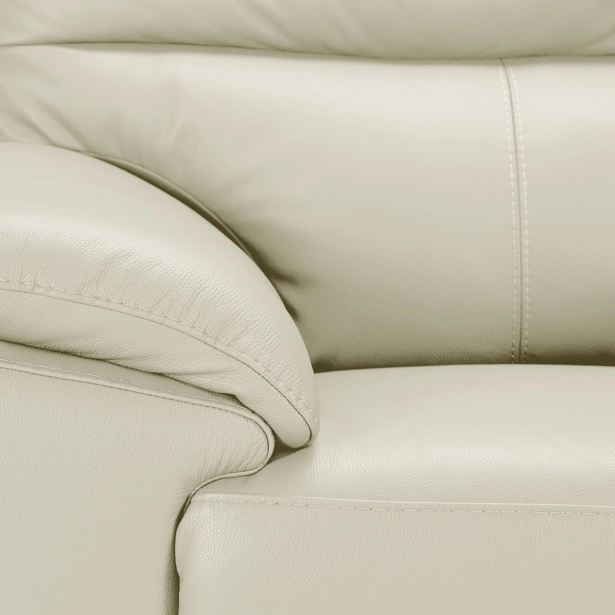 Toscana Leather Loveseat - White - Image 3