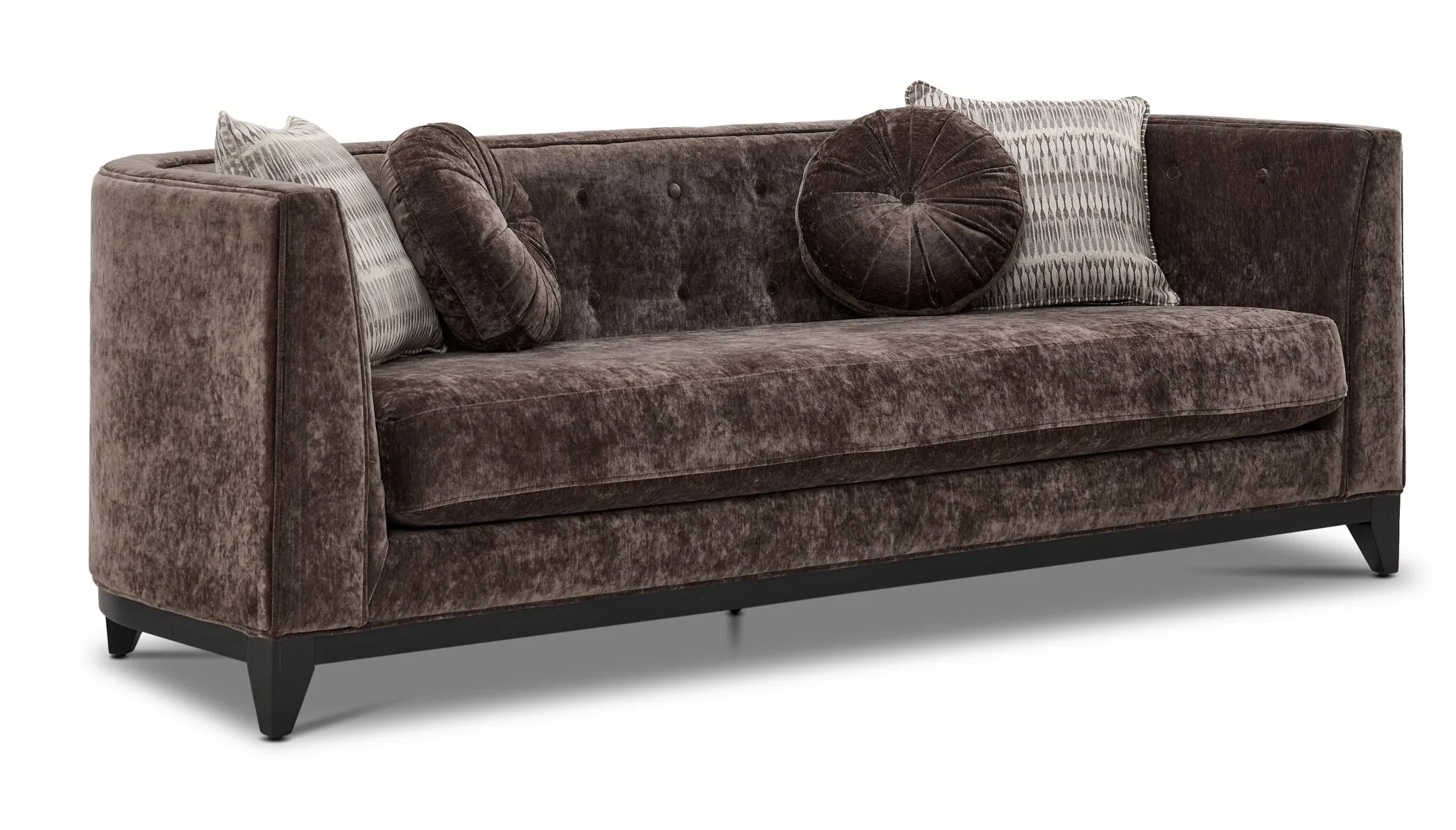Tresor Sofa and Chair Set - Dark Brown - Image 2
