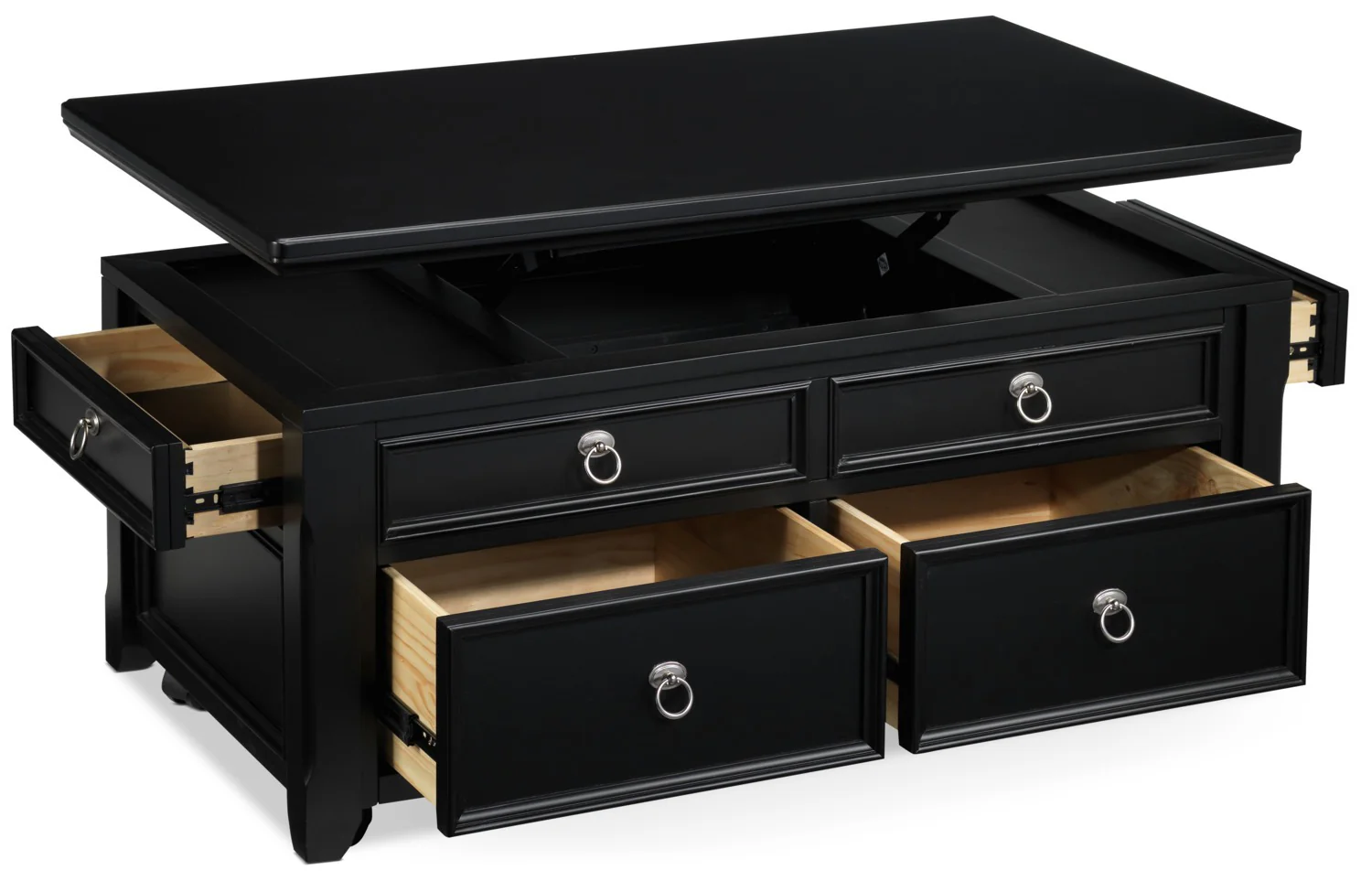 Turner 46" Lift-Top Coffee Table - Black - Image 2