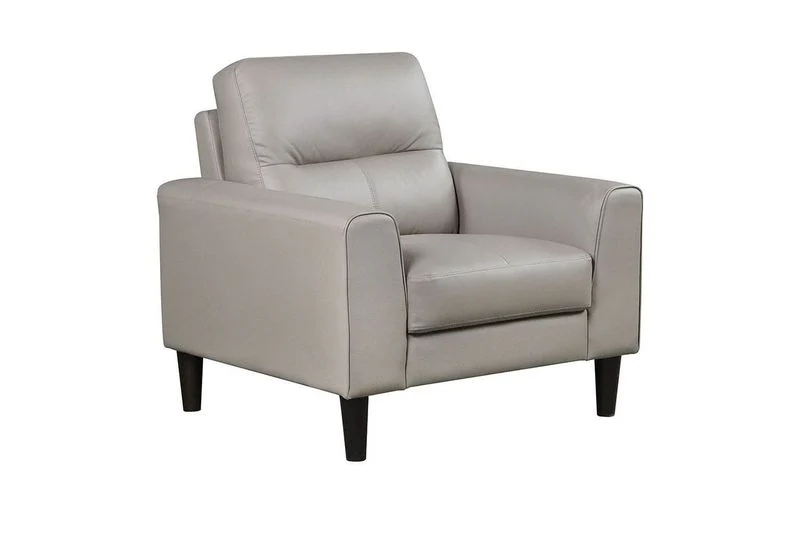 Verissimo Leather Sofa, Loveseat and Chair Set - Latte - Image 4
