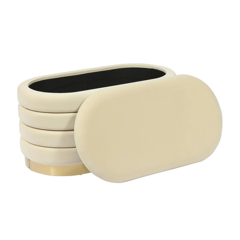 Verona Velvet Bench - Cream - Image 4