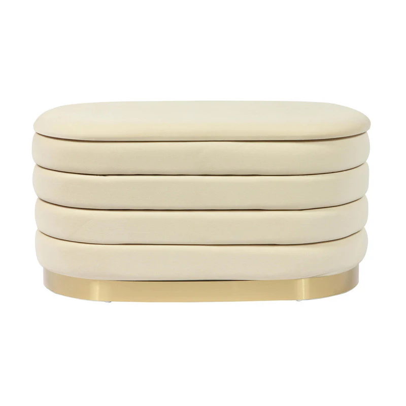 Verona Velvet Bench - Cream - Image 5