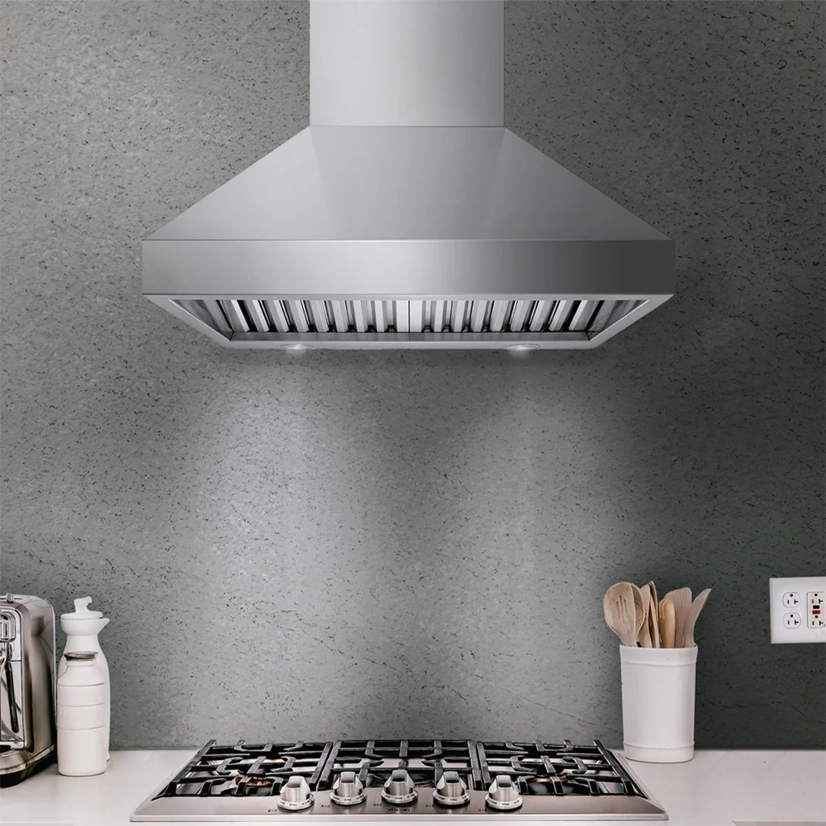 VICTORY Stainless Steel 48" 1200 CFM Wall Mount Range Hood - Twister-MAX-48 - Image 2