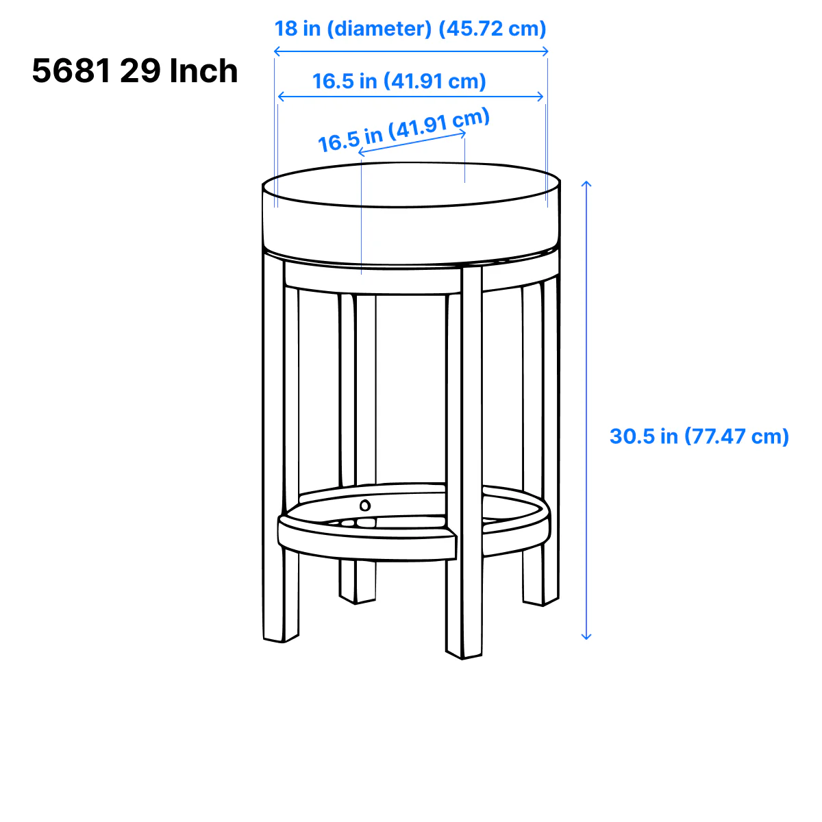 Westby Bar Stool - Grey - Set of Two - Image 5