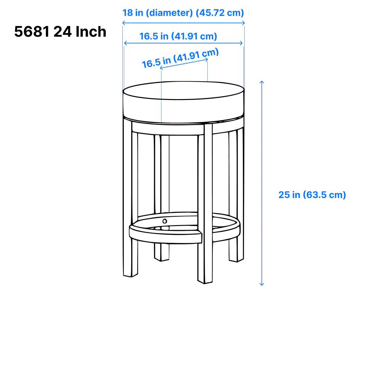 Westby Counter Stool - Black - Set of Two - Image 5