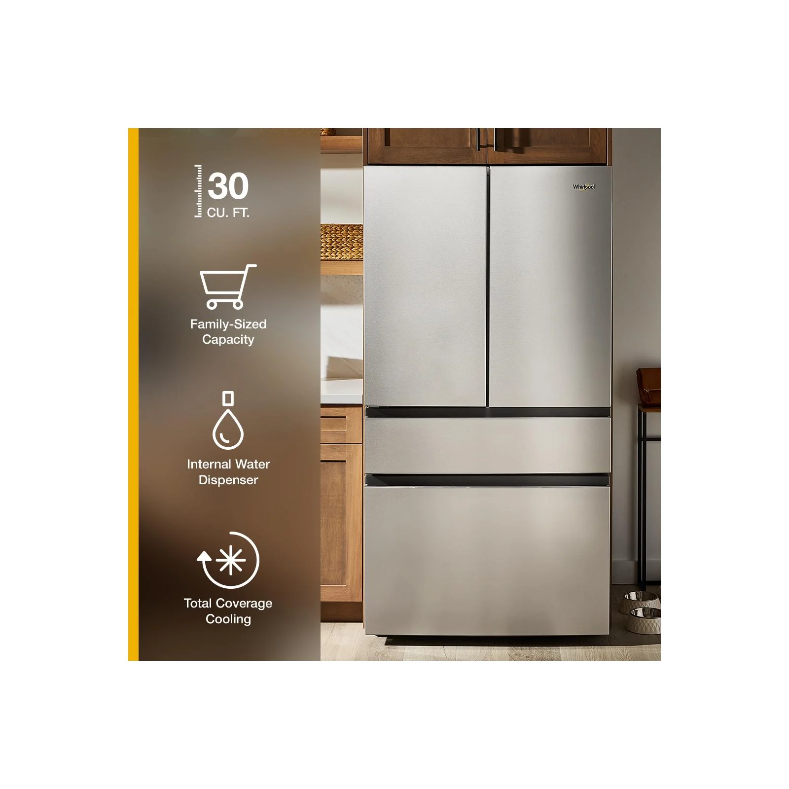 Whirlpool 36" 30 Cu. Ft. White French Door Refrigerator - WRMF3336SW - Image 19