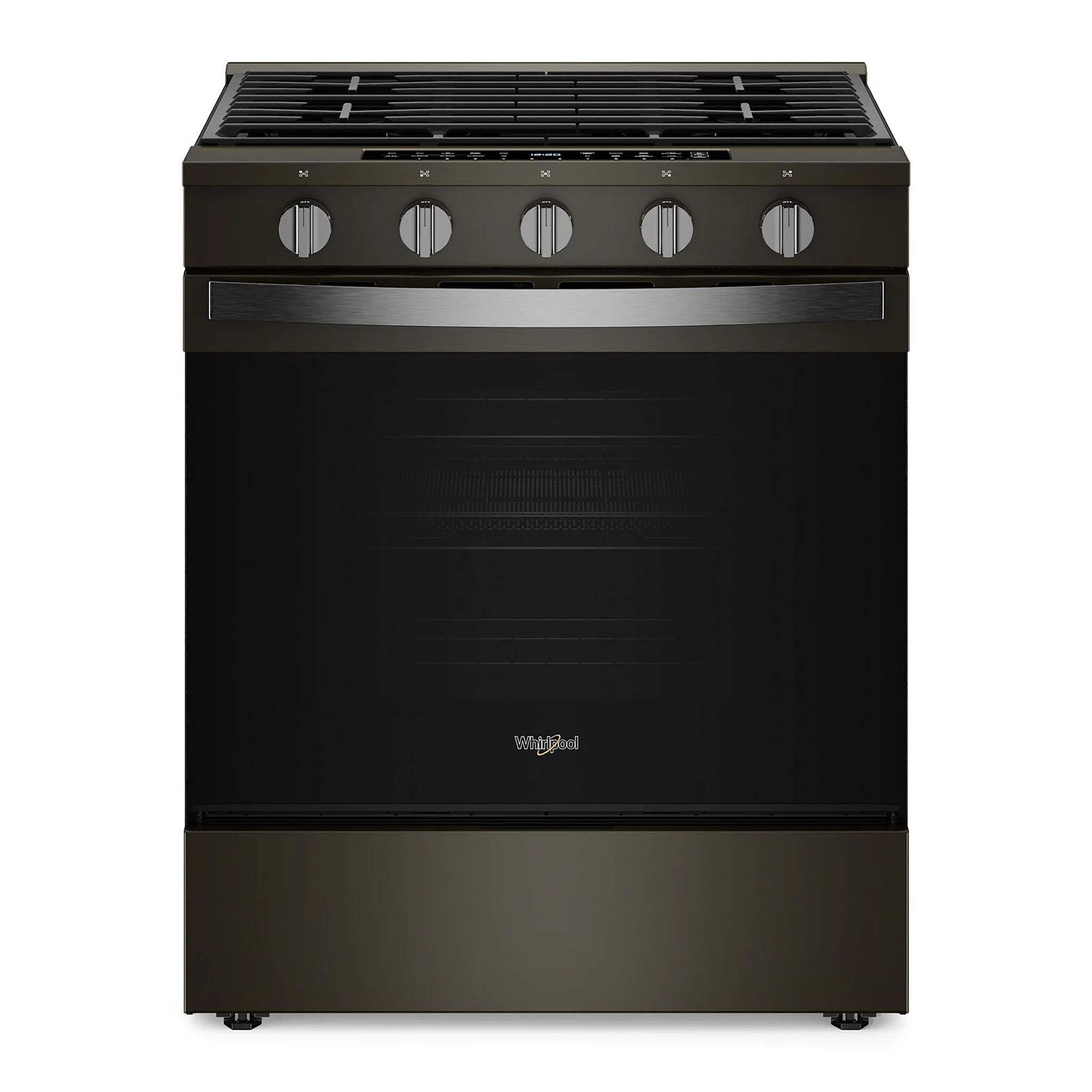 Whirlpool Black-on-Stainless Slide-In Gas Range (5 Cu.Ft.)- WSGS7530RV