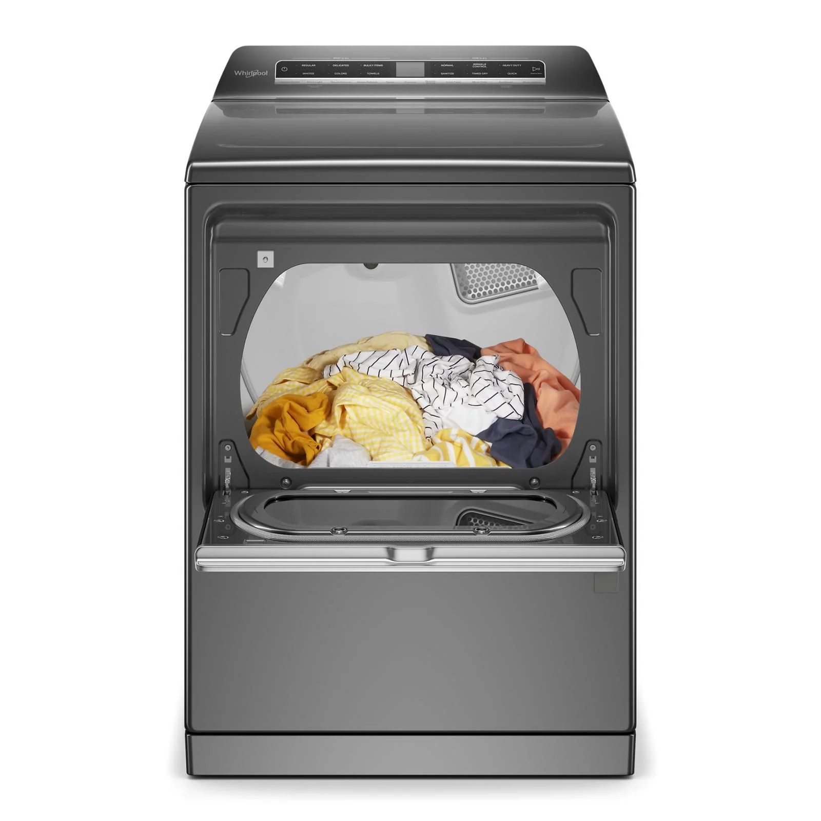 Whirlpool Chrome Shadow Smart Gas Dryer with Steam (7.4 Cu.Ft.) - WGD7120HC - Image 4