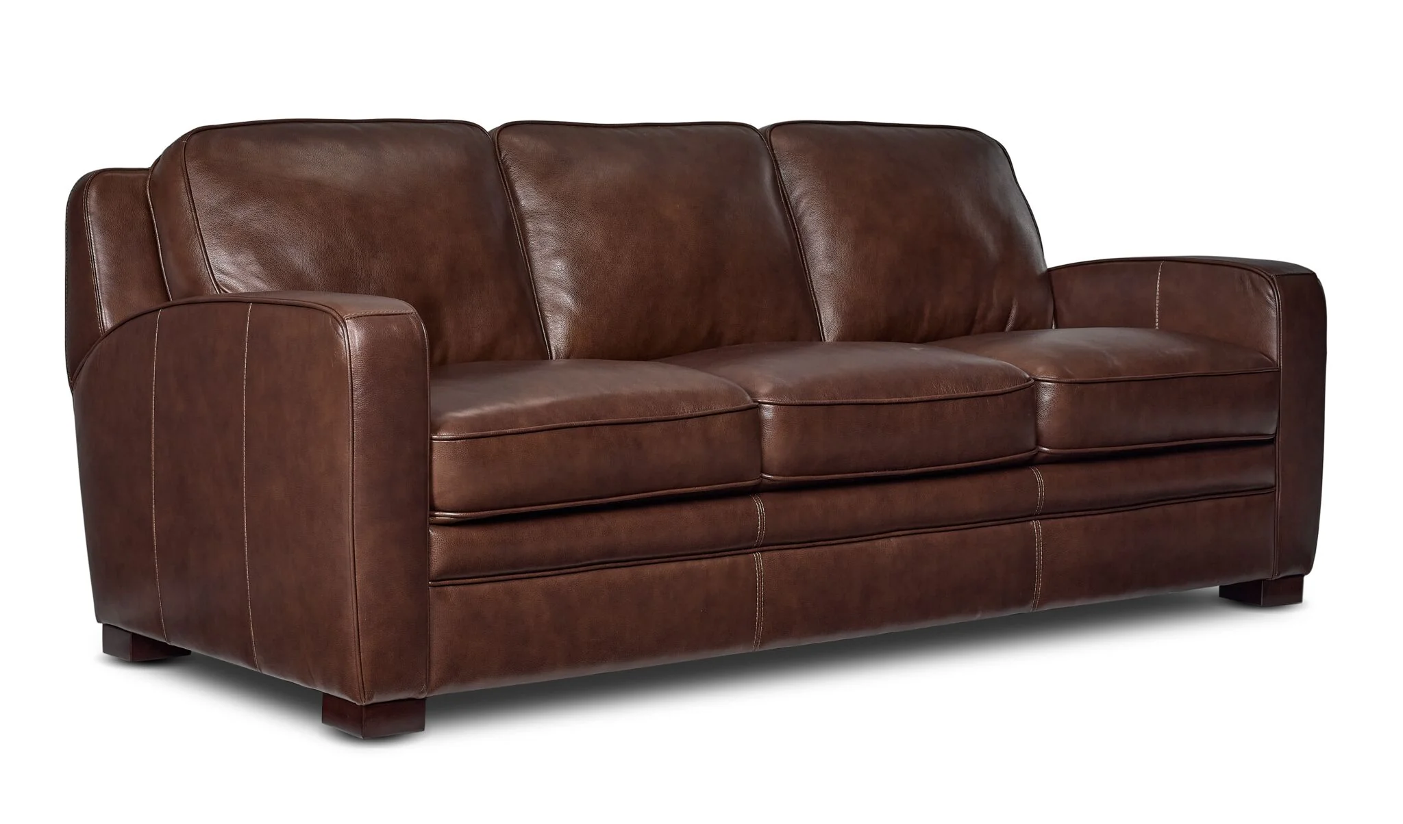 Wilmington Leather Sofa and Chair Set - Dark Brown - Image 2
