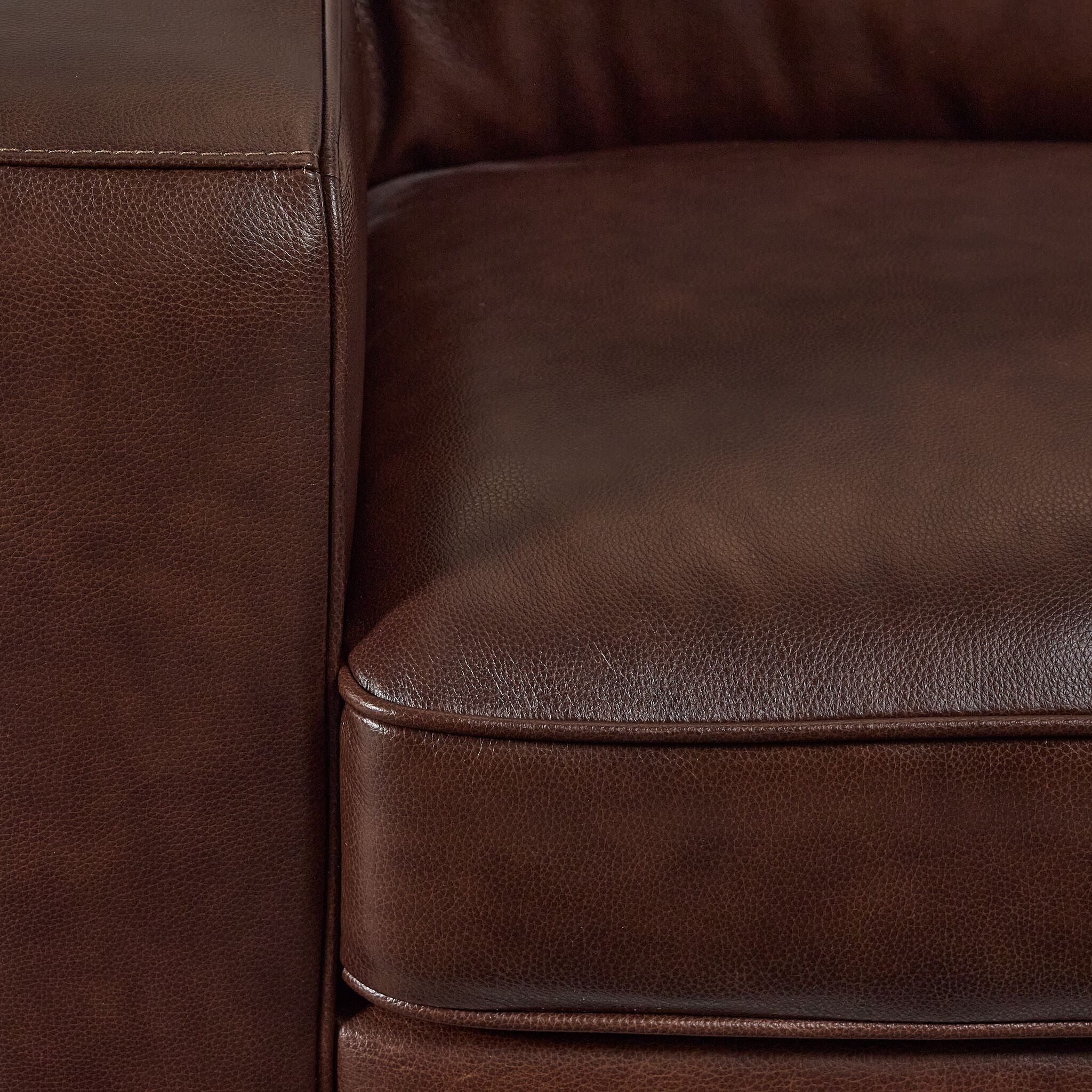 Wilmington Leather Sofa, Loveseat and Chair Set - Dark Brown - Image 5