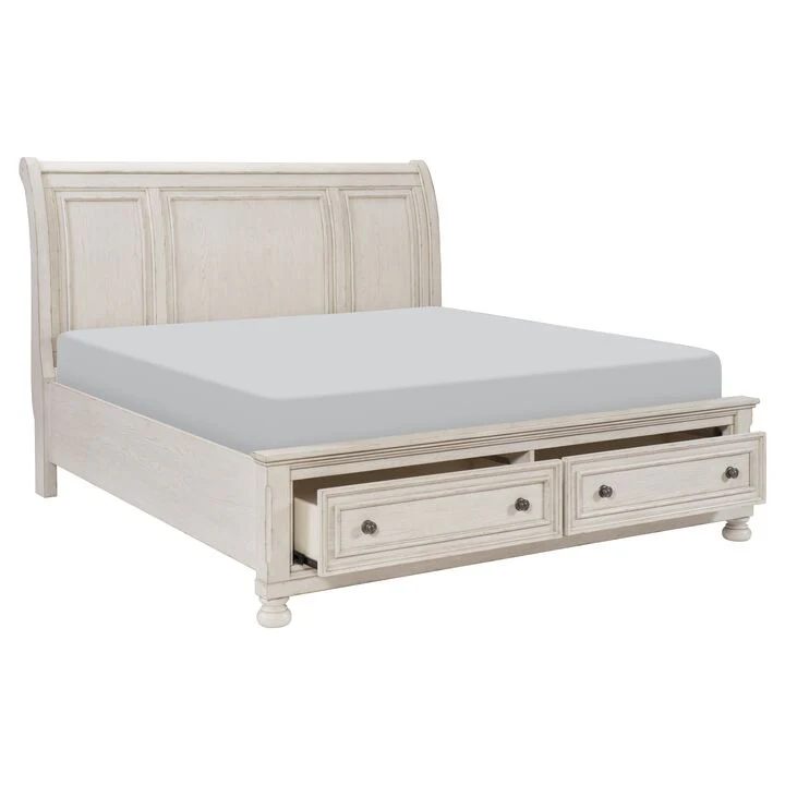 Windchester 6-Piece Queen Storage Bedroom Package - Antique White - Image 2