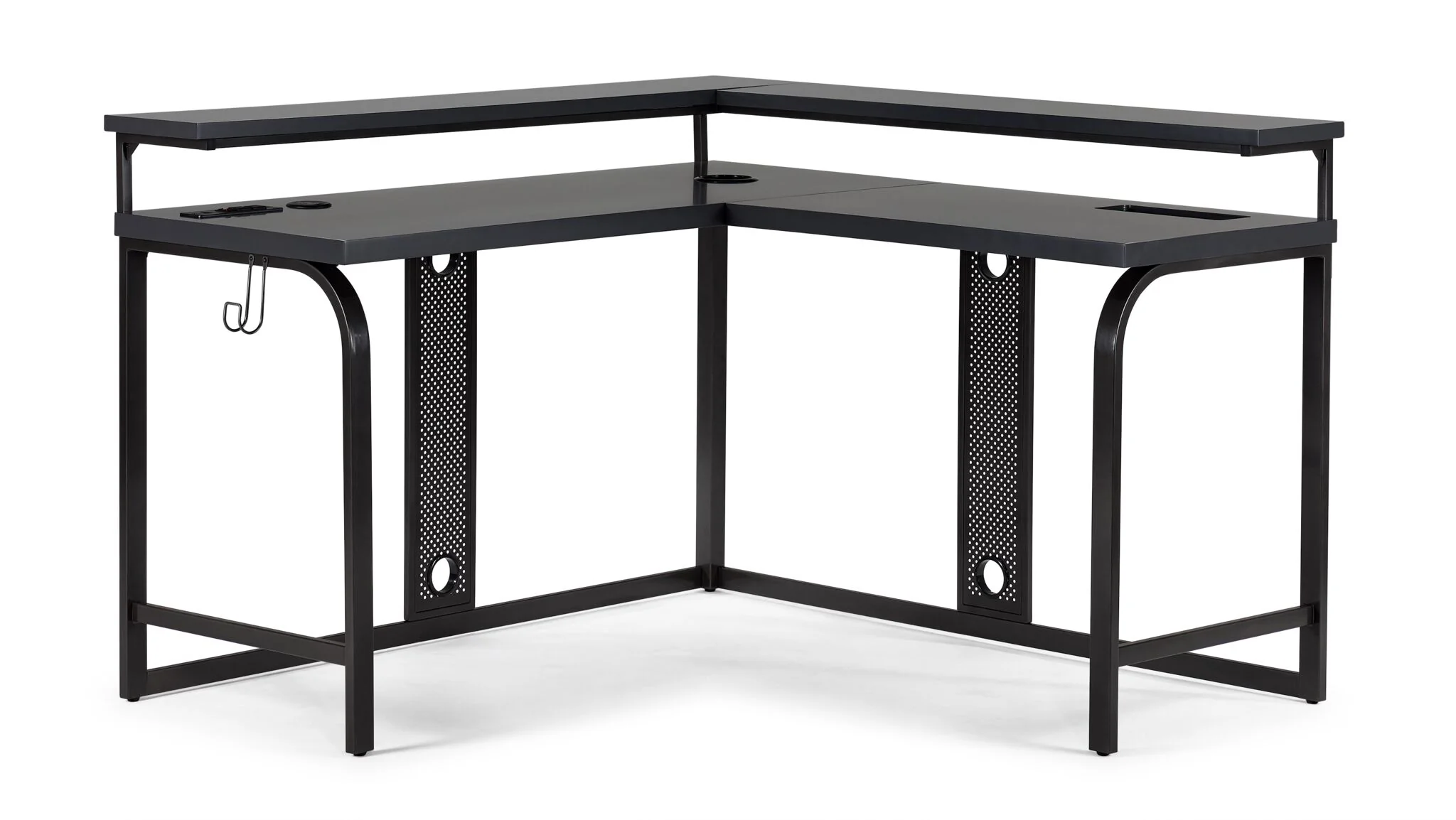 Zander II L-Shaped Gaming Computer Desk - Grey